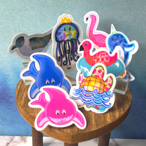 Sea Creature Waterproof & UV-Resistant Stickers