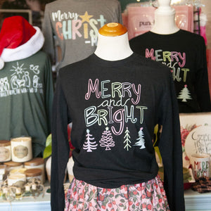 T-Shirts- Merry & Bright Long Sleeve