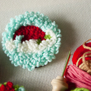 Cozy Christmas Punch Needle Ornament Kit