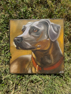 Blue Lacy Oil Painting