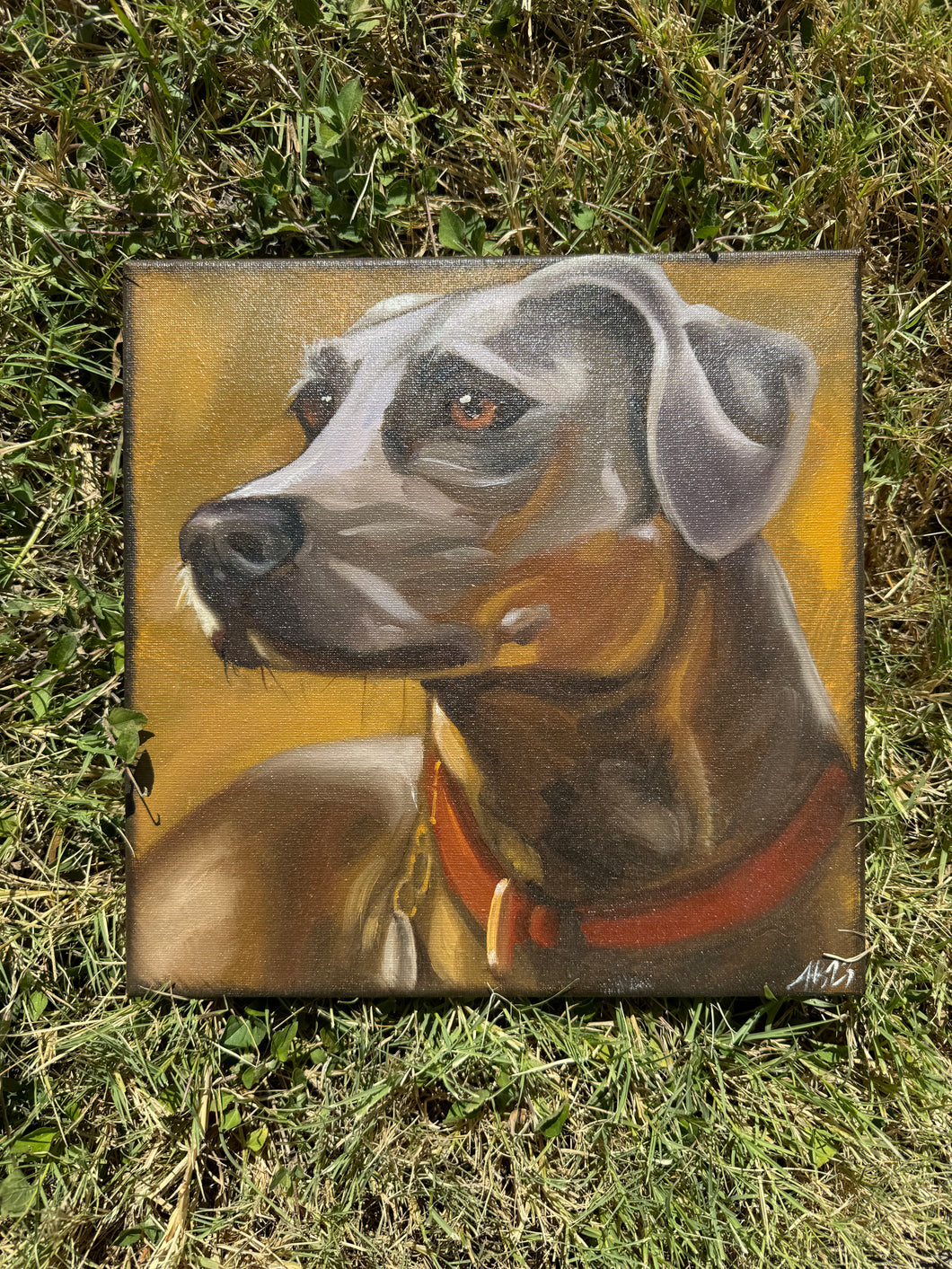 Blue Lacy Oil Painting