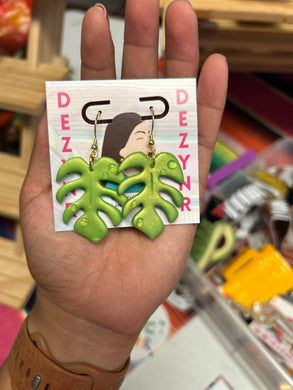 Earrings- Monstera Leaves