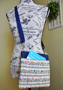 Zippy Crossbody - Rifle Paper Co Music Notes