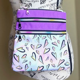 Zippy Crossbody - Hearts