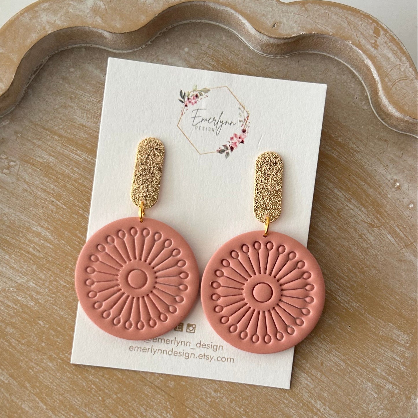 Dusty Pink Boho Earrings