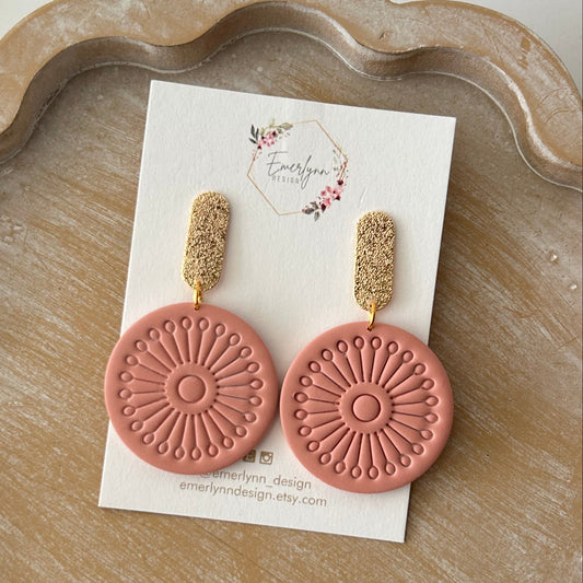 Dusty Pink Boho Earrings