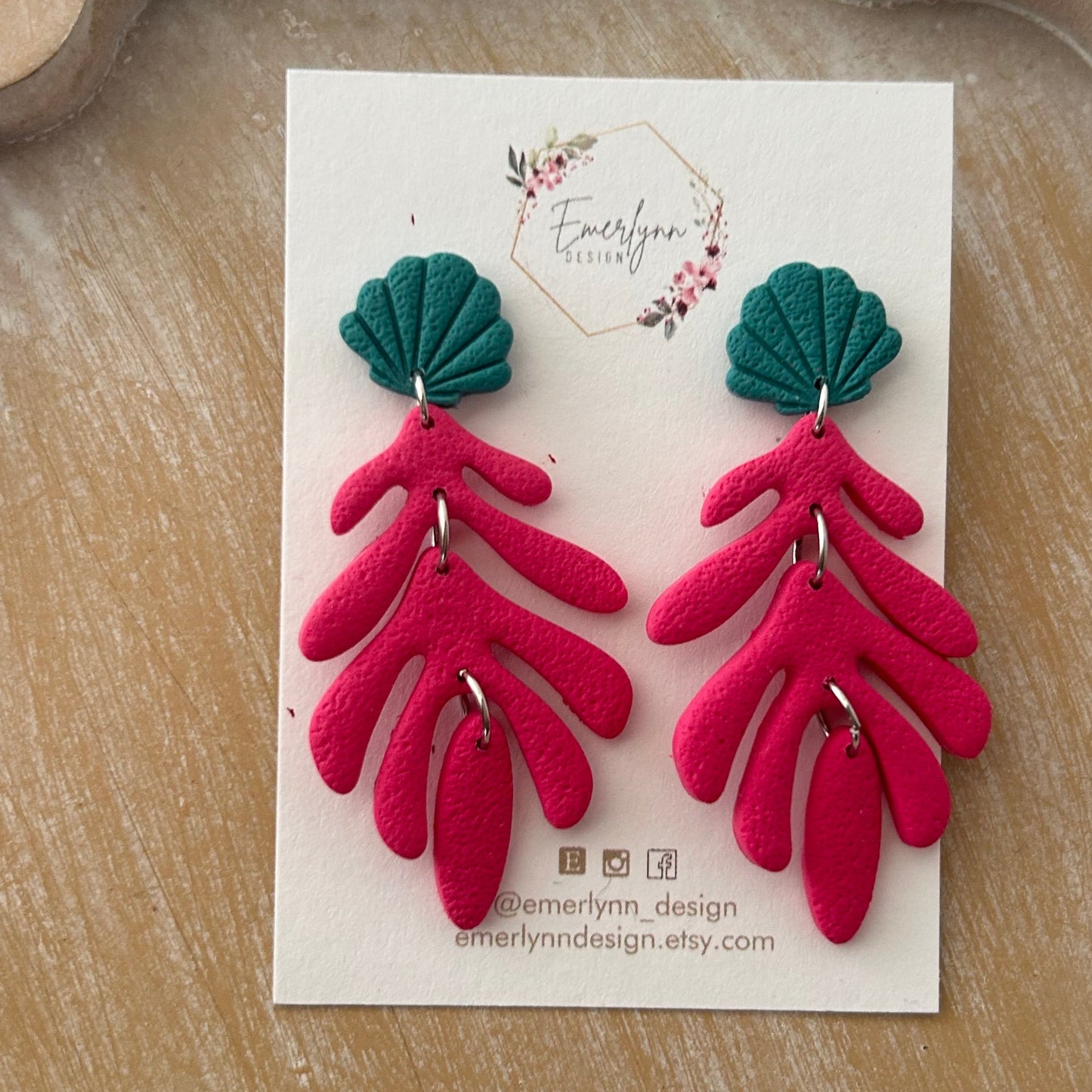 Summer Coral Earrings
