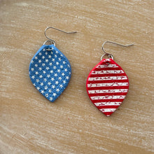 Faux Leather Flag Earrings