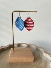 Faux Leather Flag Earrings