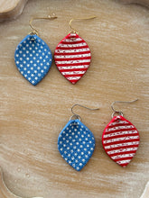 Faux Leather Flag Earrings
