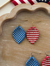 Faux Leather Flag Earrings