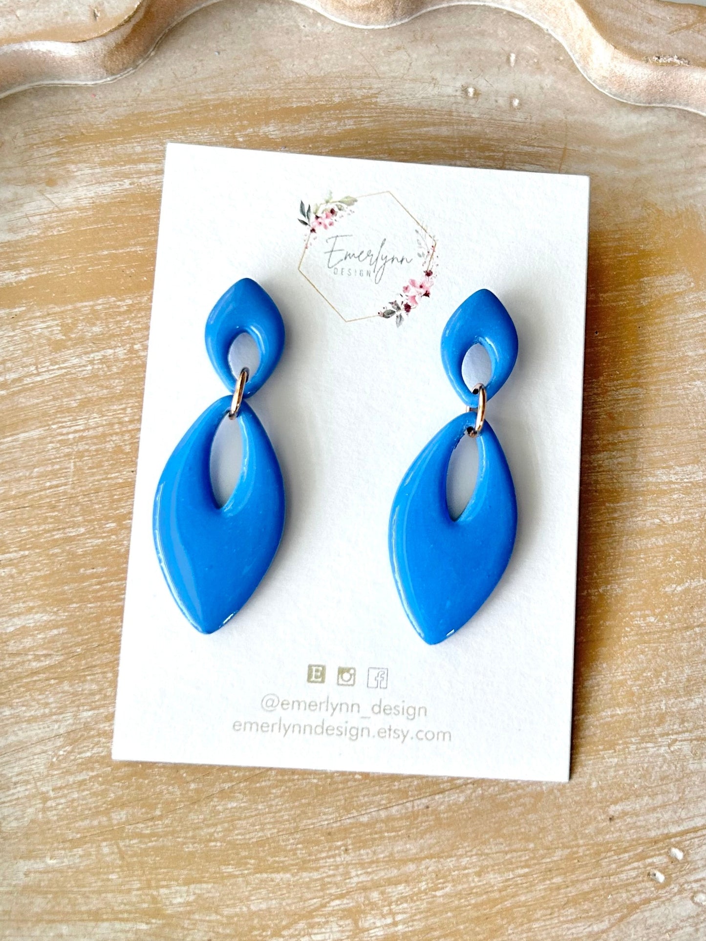Every day Blue Dangle Earrings