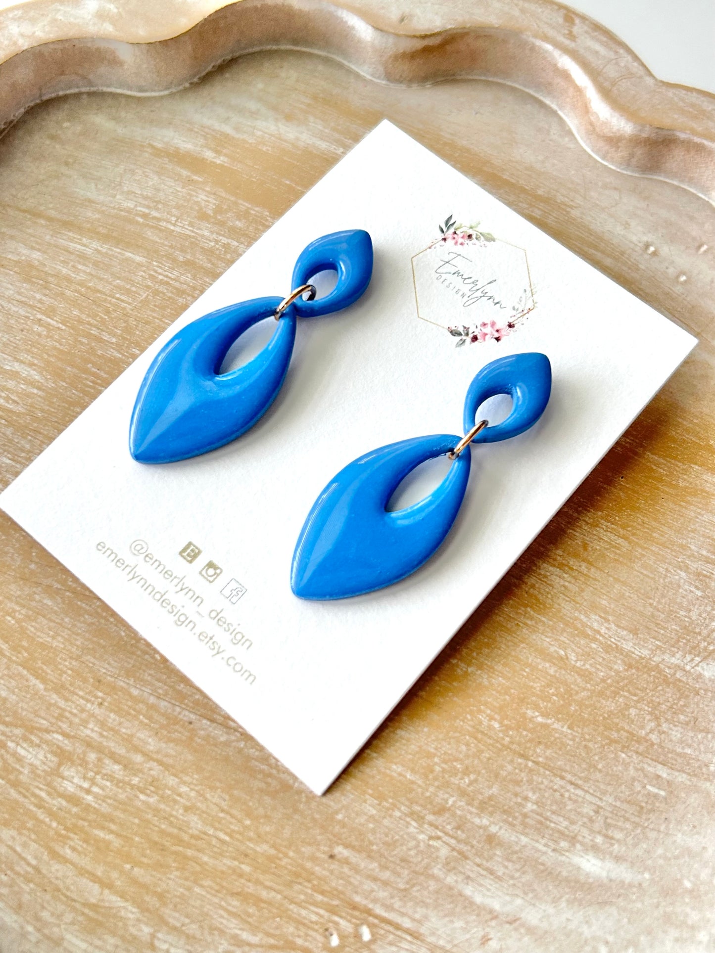 Every day Blue Dangle Earrings