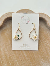 Poinsettia Teardrop Earrings