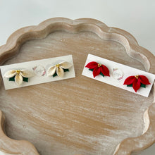 Half Poinsettia stud