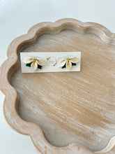 Half Poinsettia stud