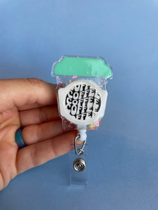 Coffee inspired Badge reels