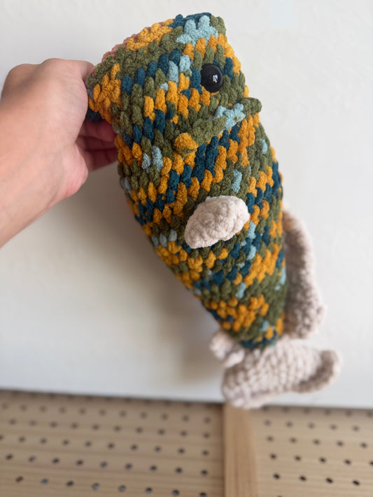 Look, I caught a Bass! Moss Colored Plushie