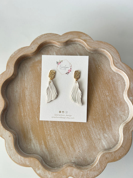 White Petal Earrings