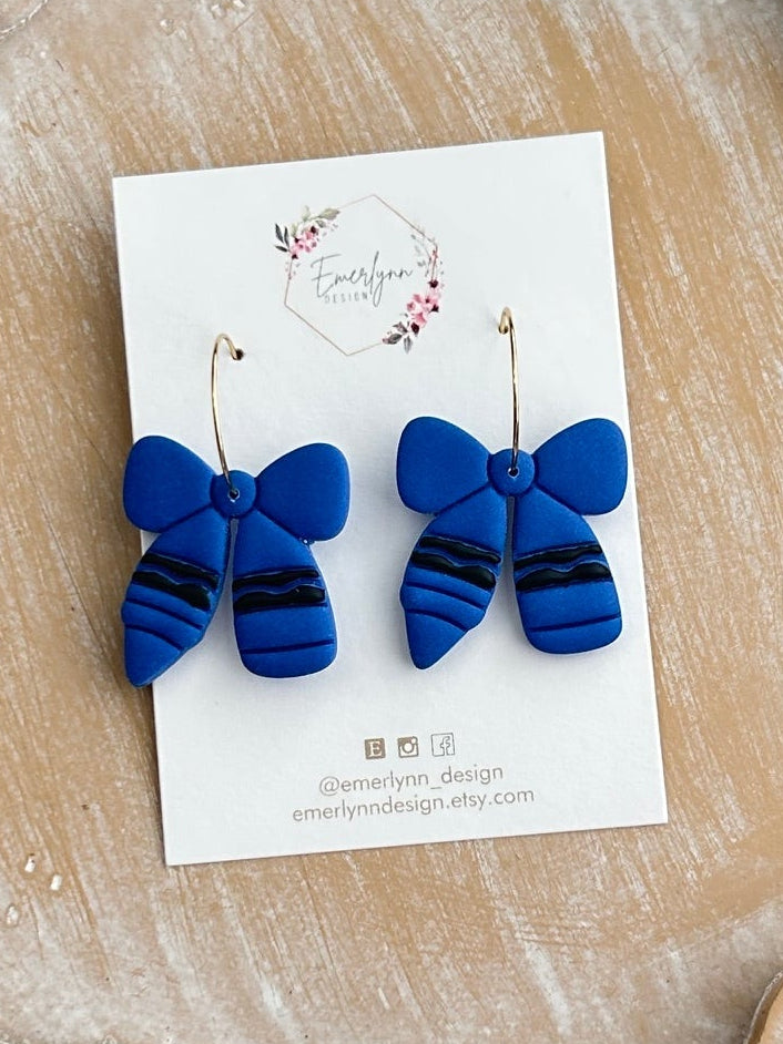 Crayon Bow Earrings