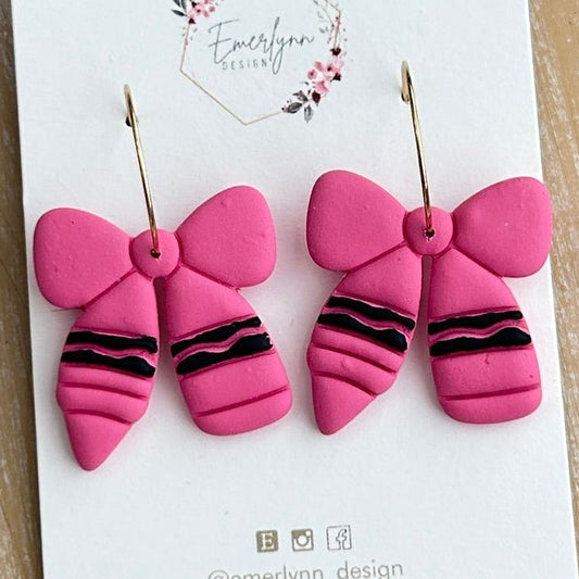 Crayon Bow Earrings