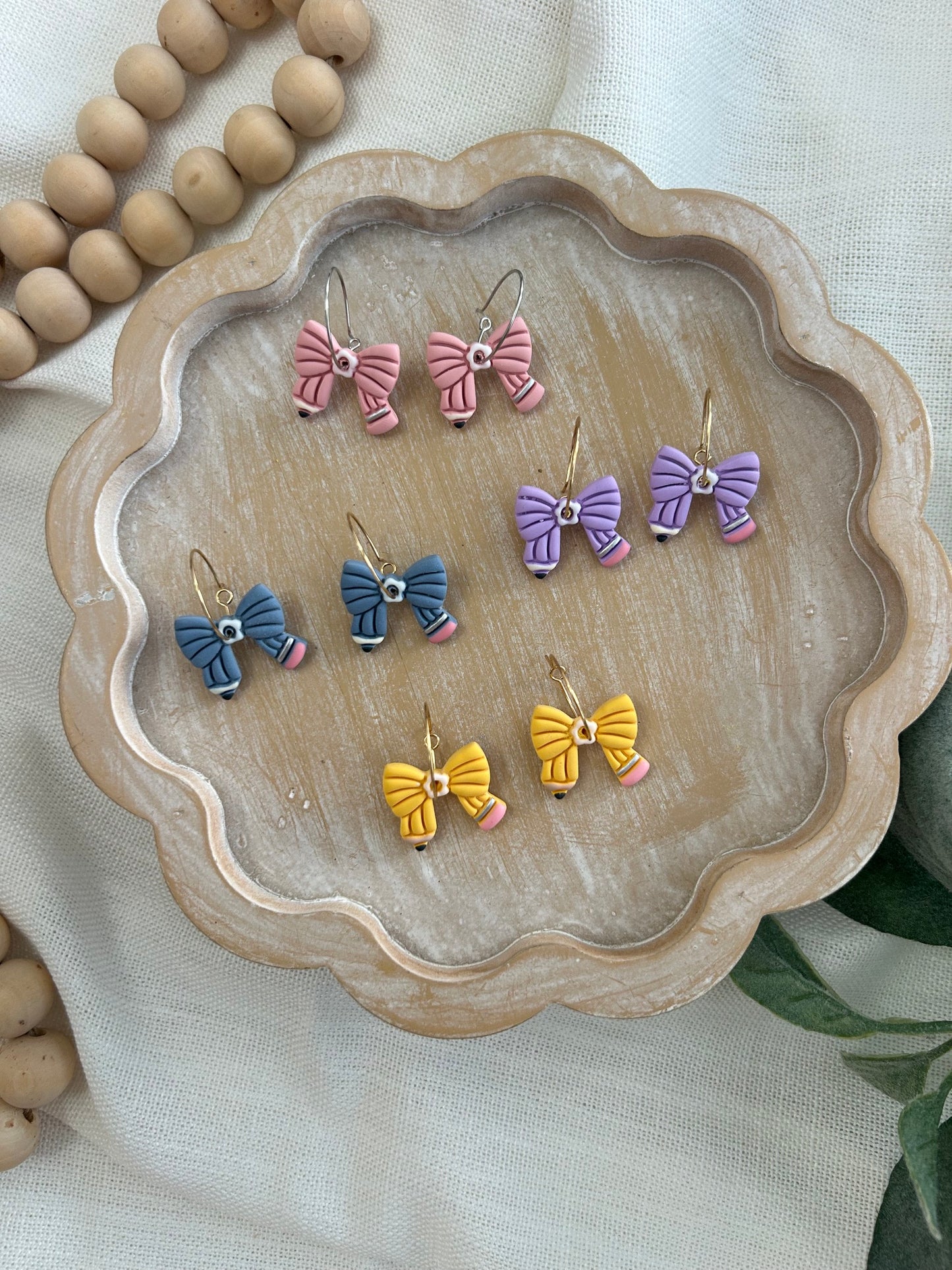Pencil Bow Earrings