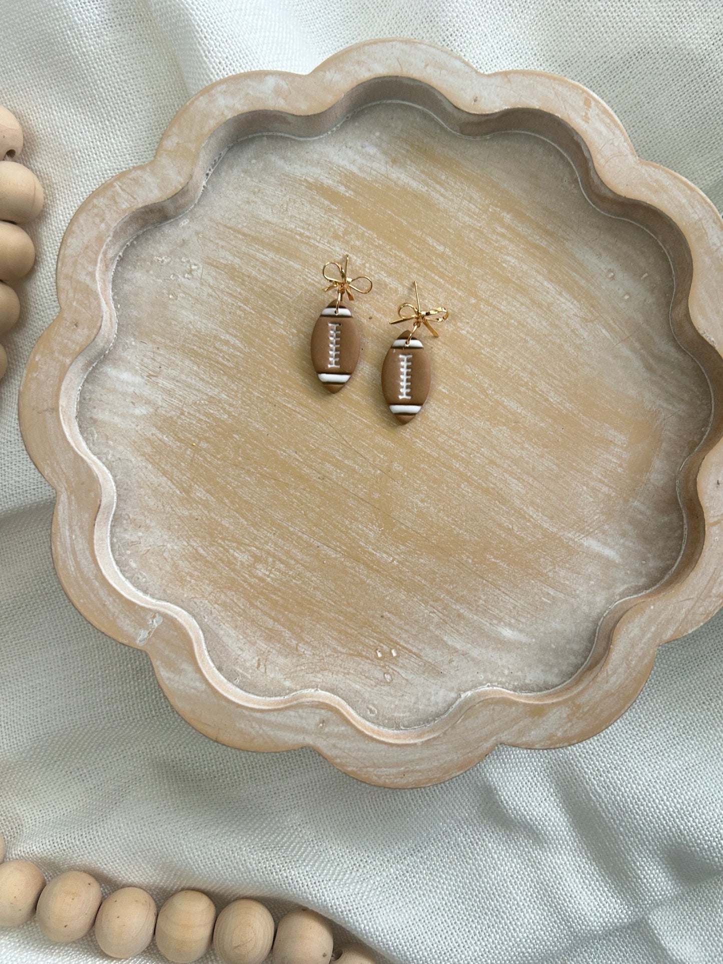 School Spirt Football Earrings