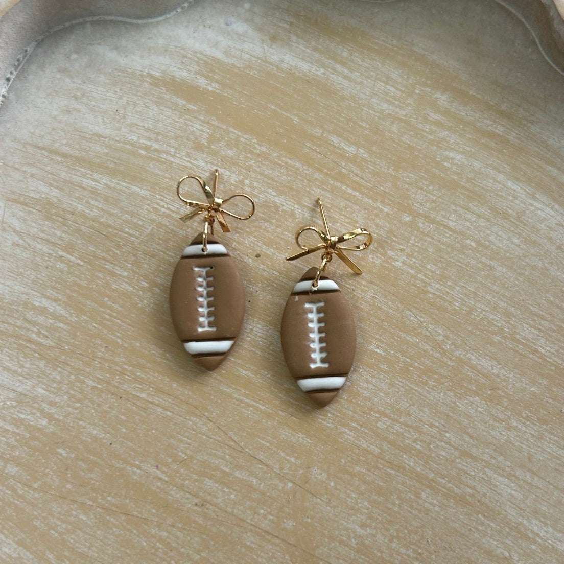 School Spirt Football Earrings