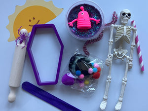 Muy Spooky Skeleton play dough kit