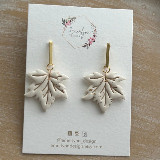Cream Maple Fall Leaf