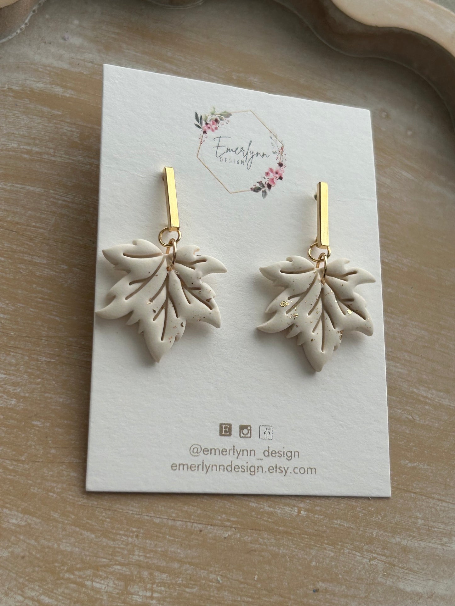 Cream Maple Fall Leaf