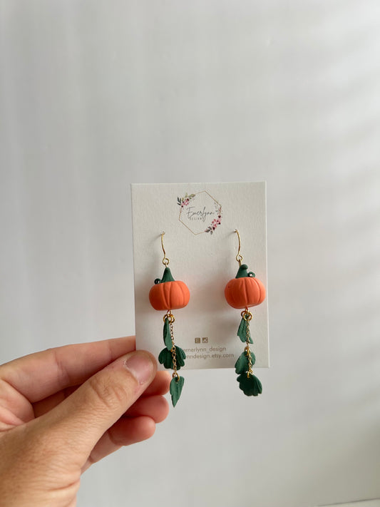 Pumpkin leaf Earrings