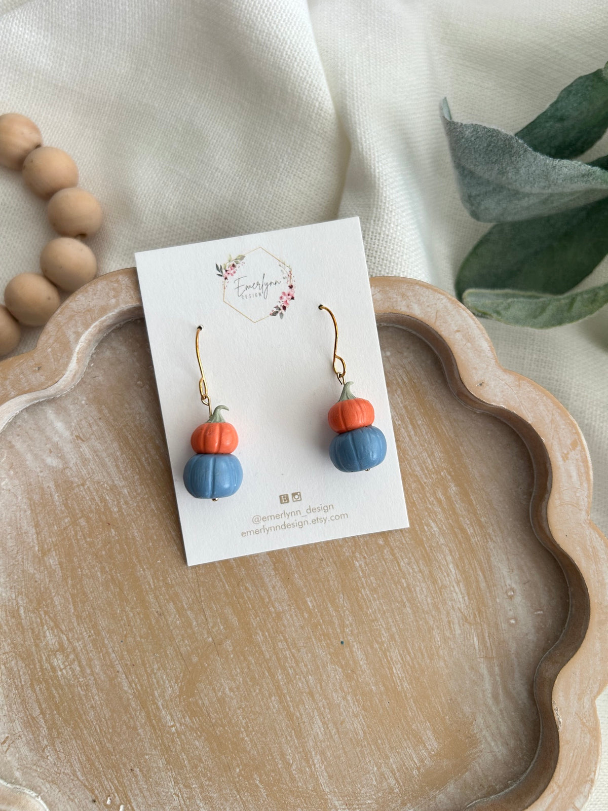 Stack of Pumpkin Earrings