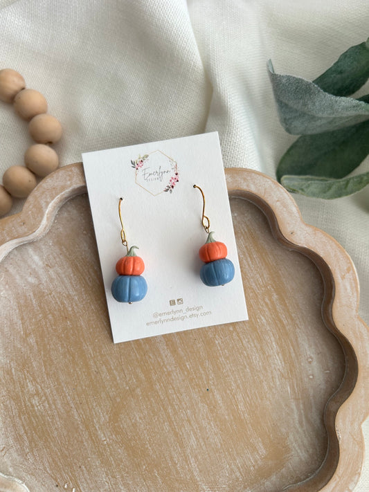 Stack of Pumpkin Earrings