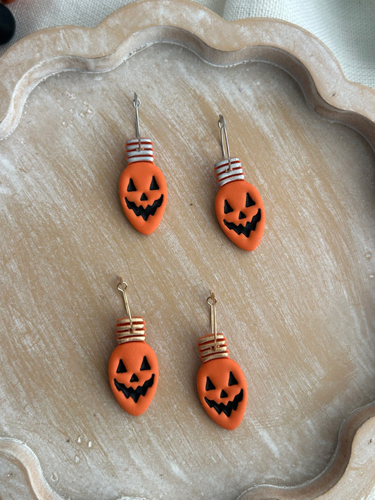 Halloween lightbulb earrings