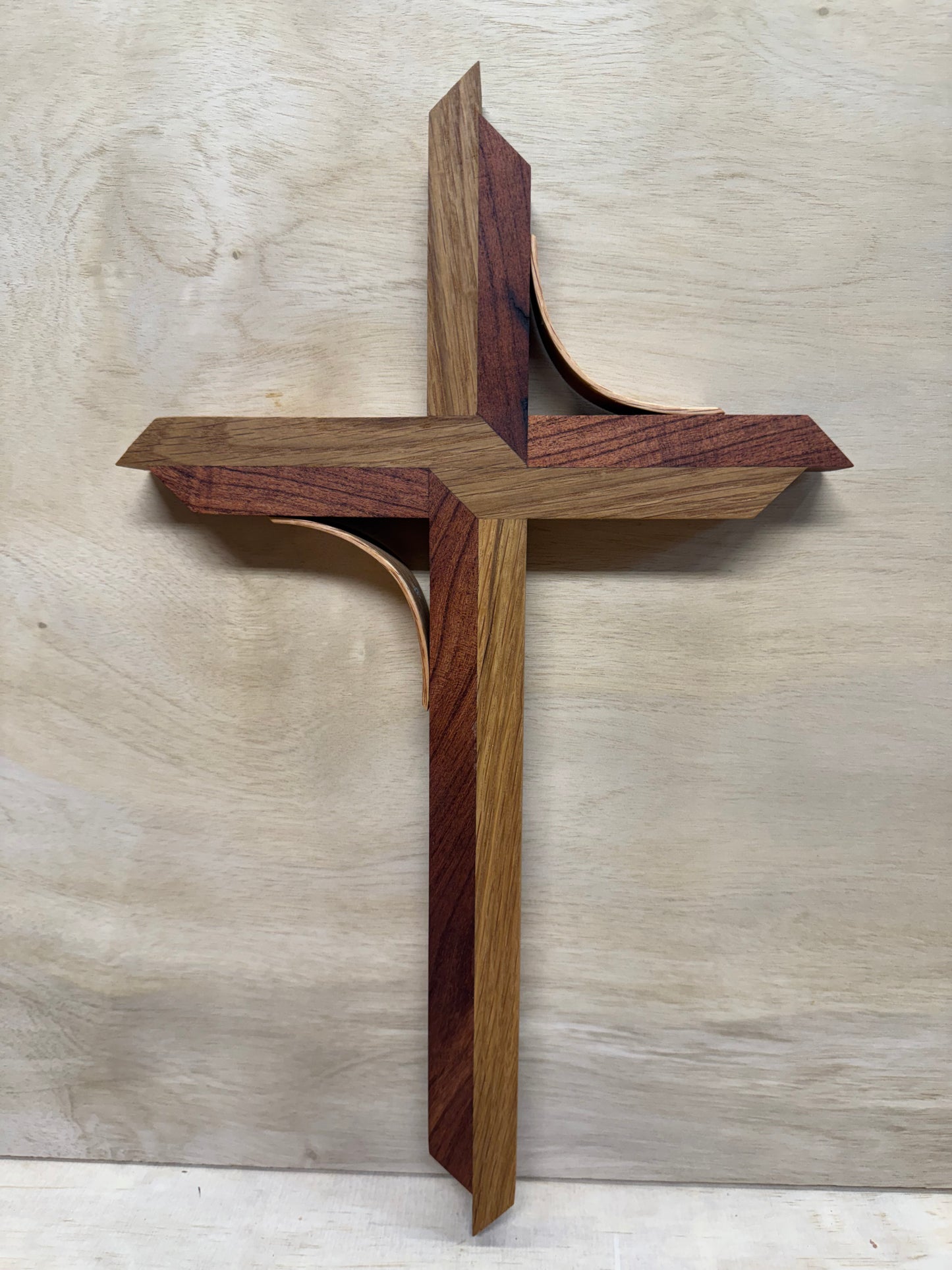Twisted Oak & Mesquite Cross