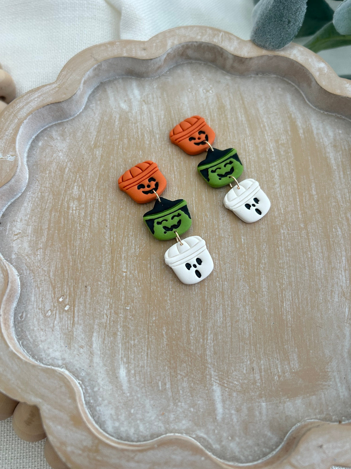 Halloween Basket earrings