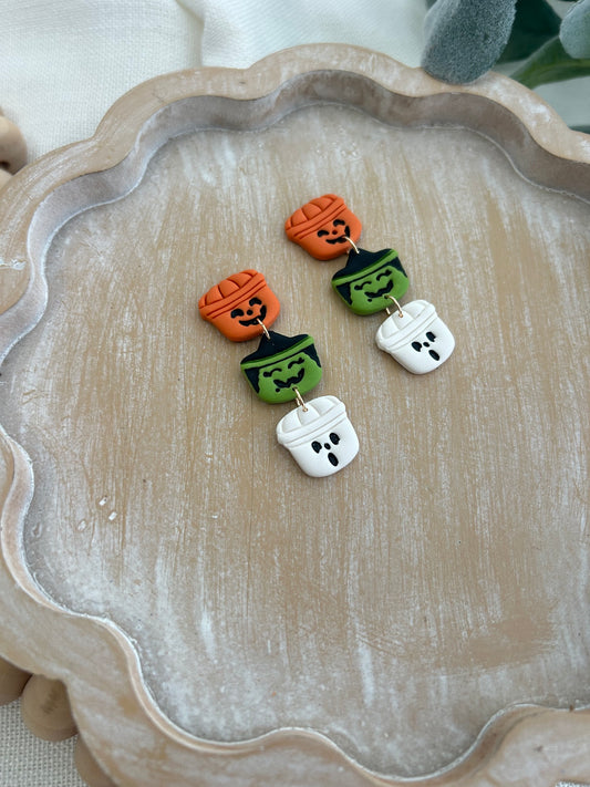 Halloween Basket earrings