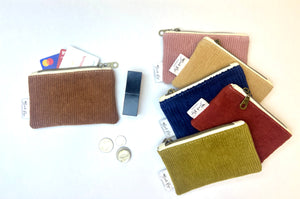 Corduroy Coin Pouch - Camel