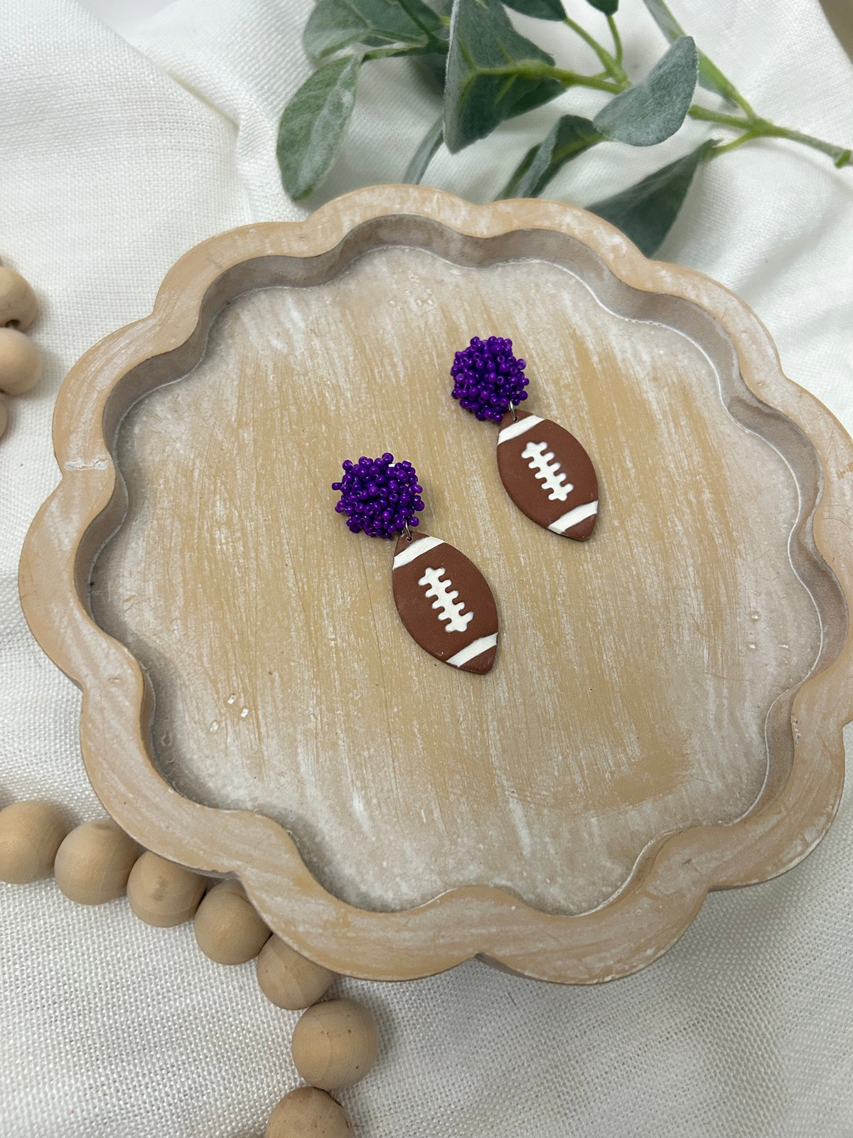 Boerne Football Earrings