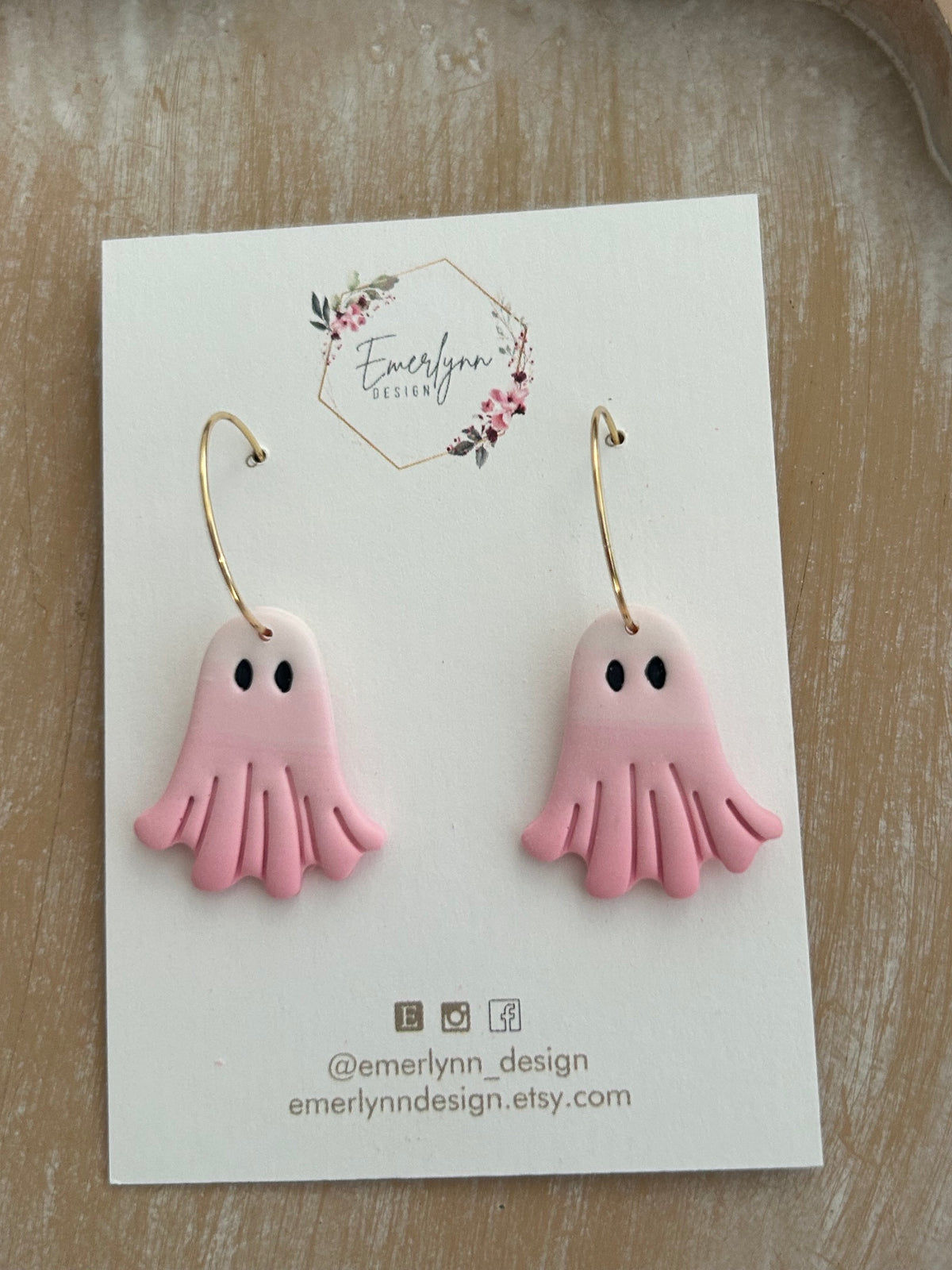 Pink Ghosts Earrings