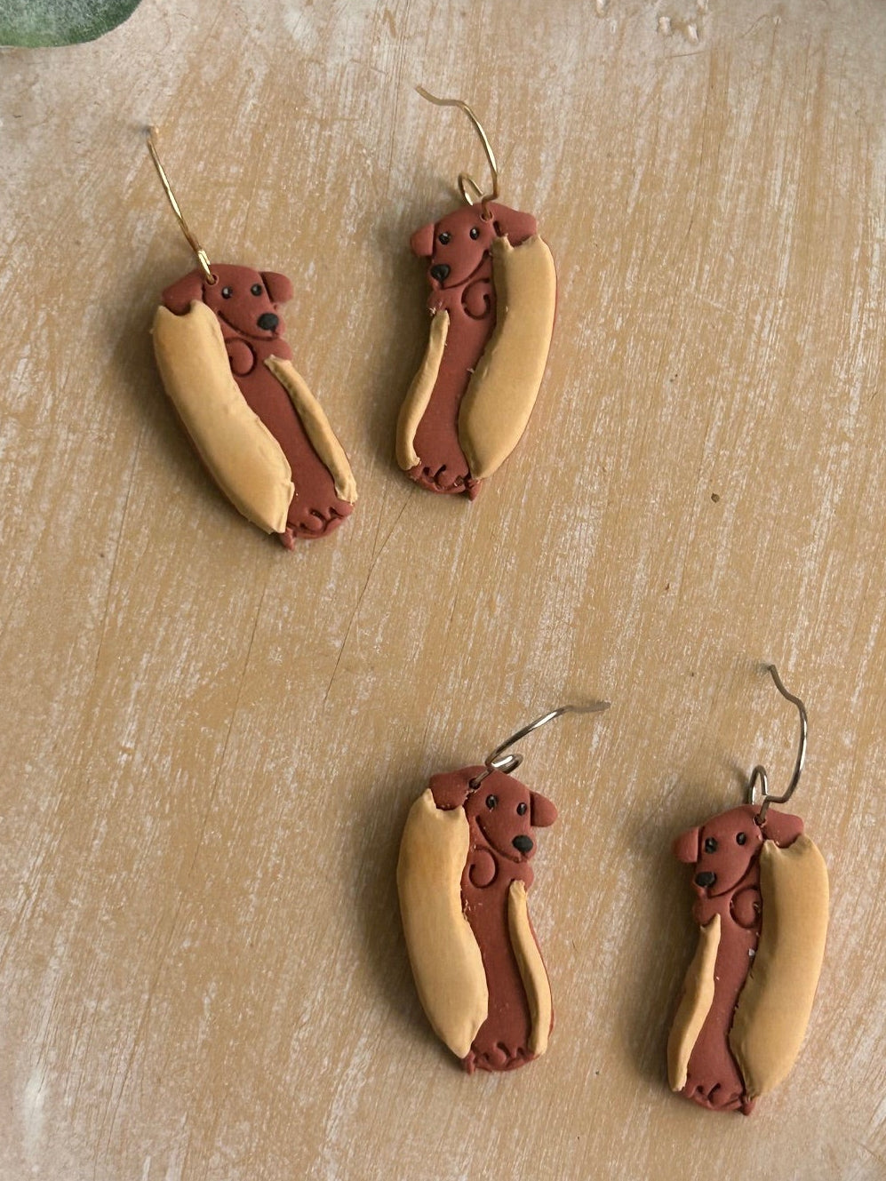 "HotDog" Dachshund Earrings