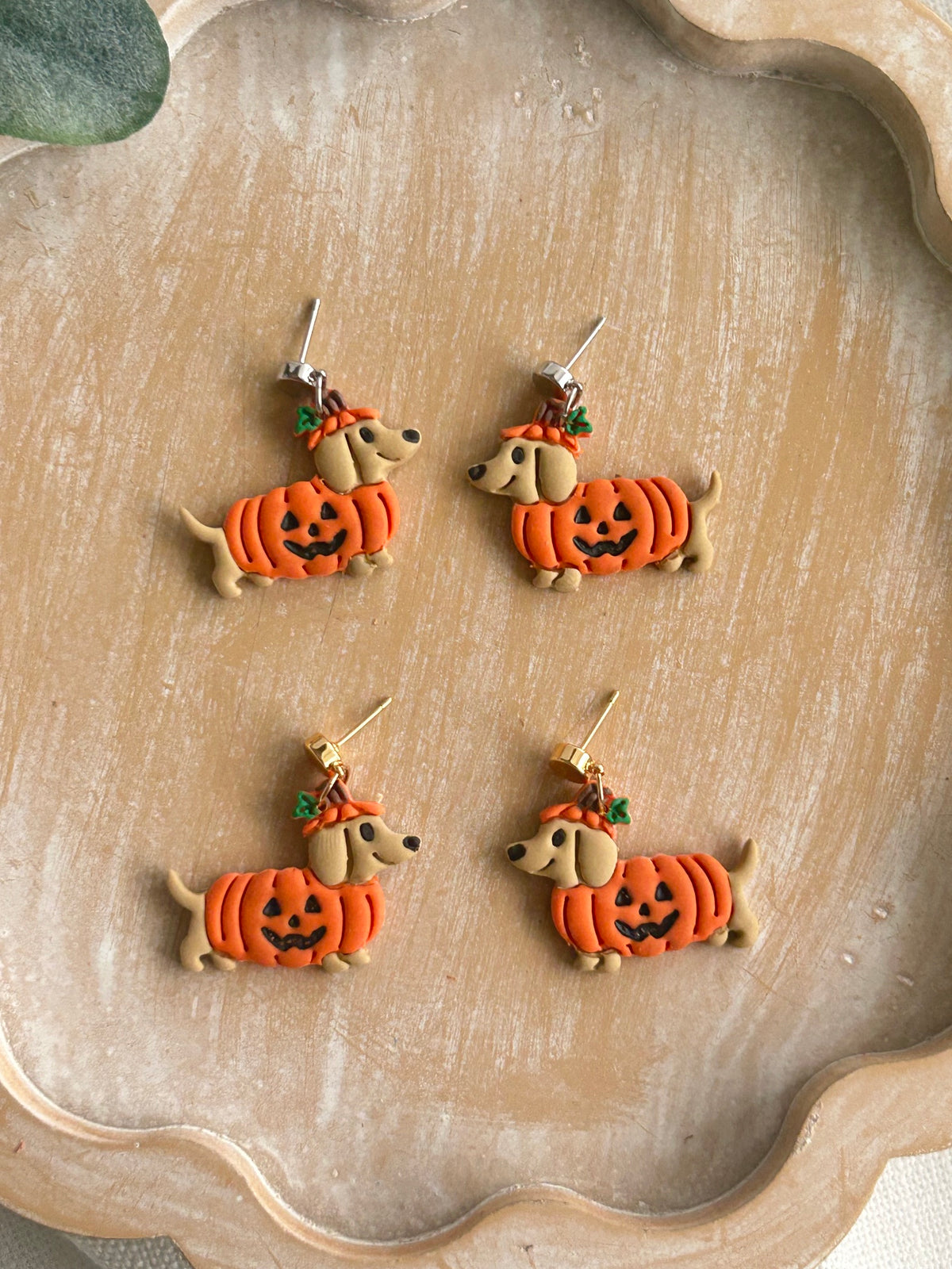 Dachshund  Witch Earrings