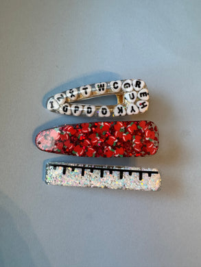Teacher Themed Resin clips