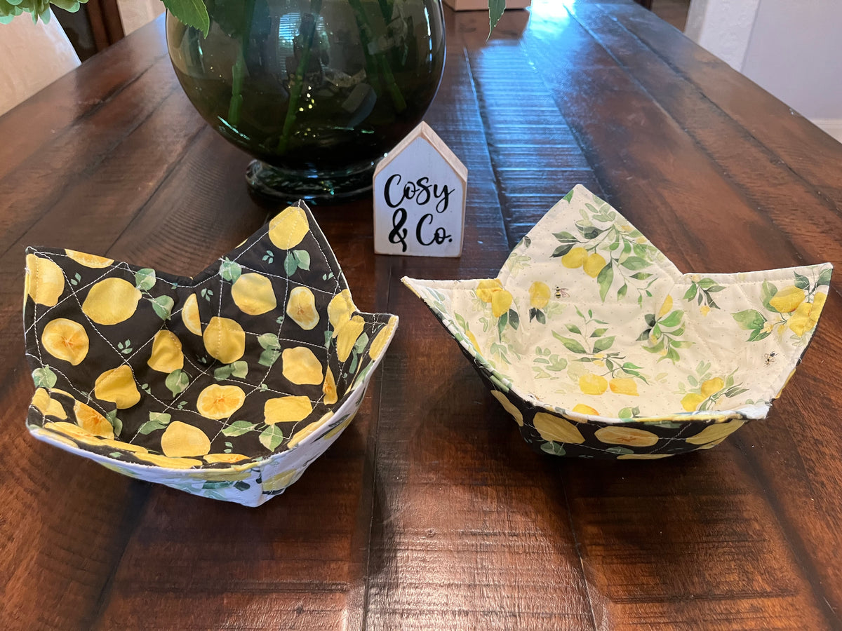 Happy Lemons Bowl Cozy