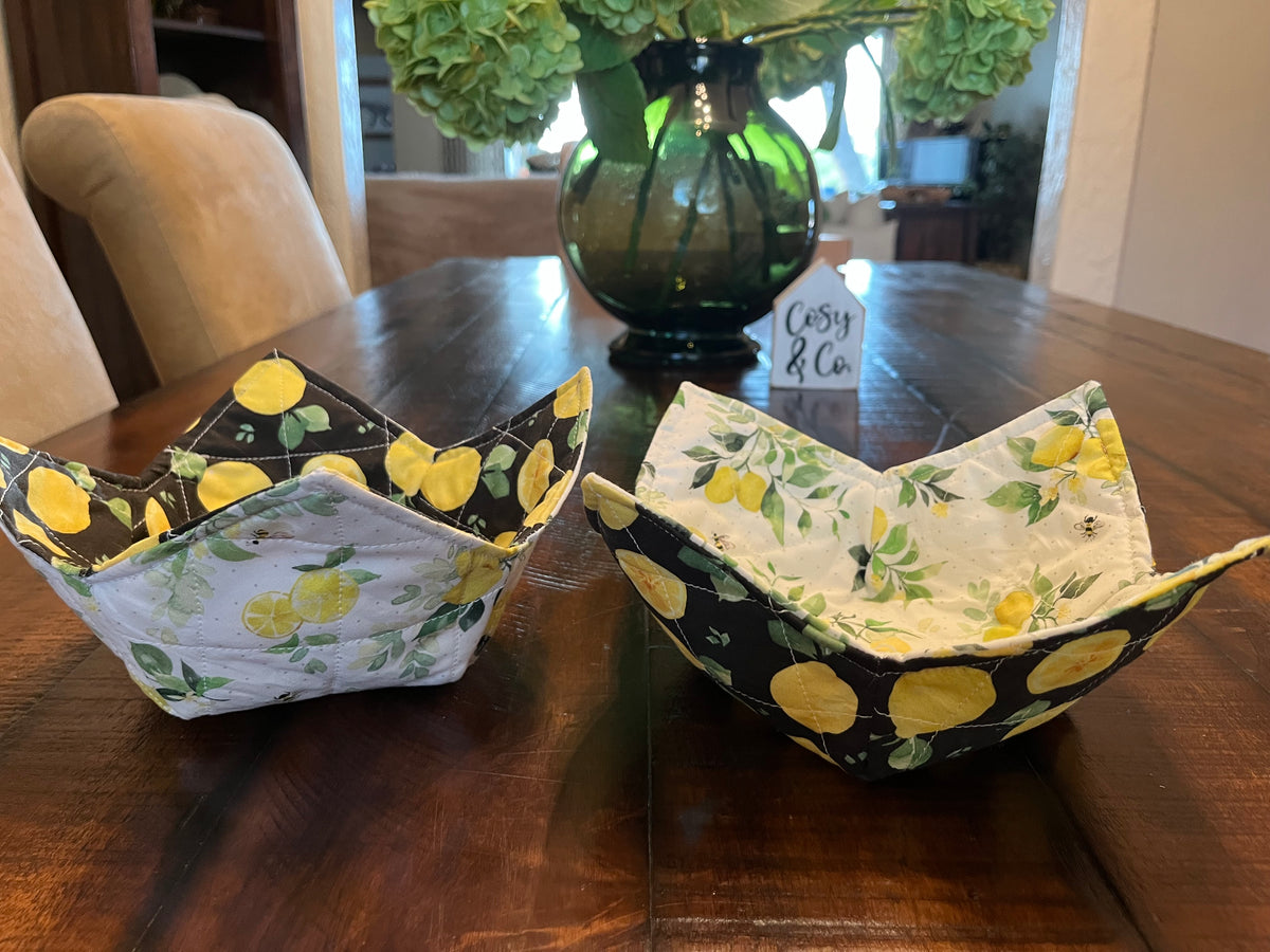 Happy Lemons Bowl Cozy