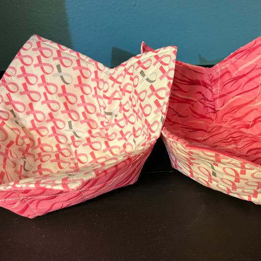 Pink Ribbon Love Bowl Cozy