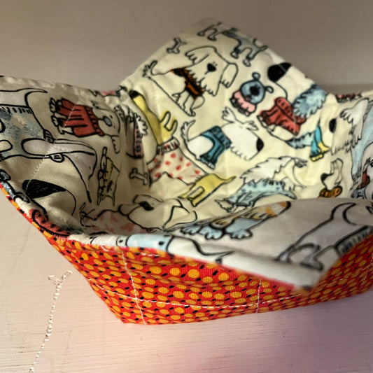 Bark-fest Bowl Cozy Orange