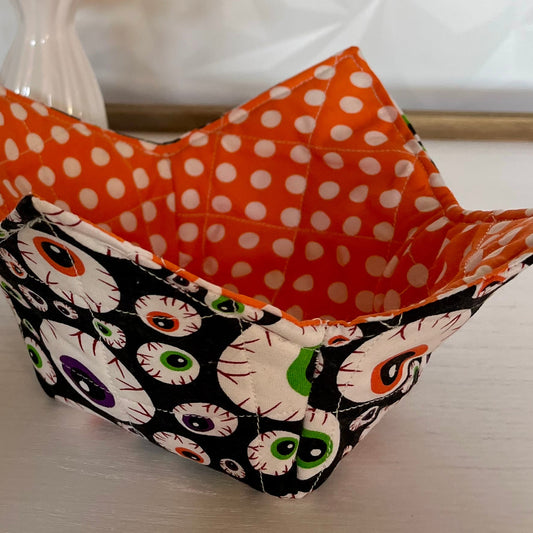 Halloween Eyes Bowl Cozy Orange