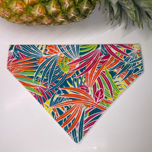 Dog Bandana- Tropical Neon Pup